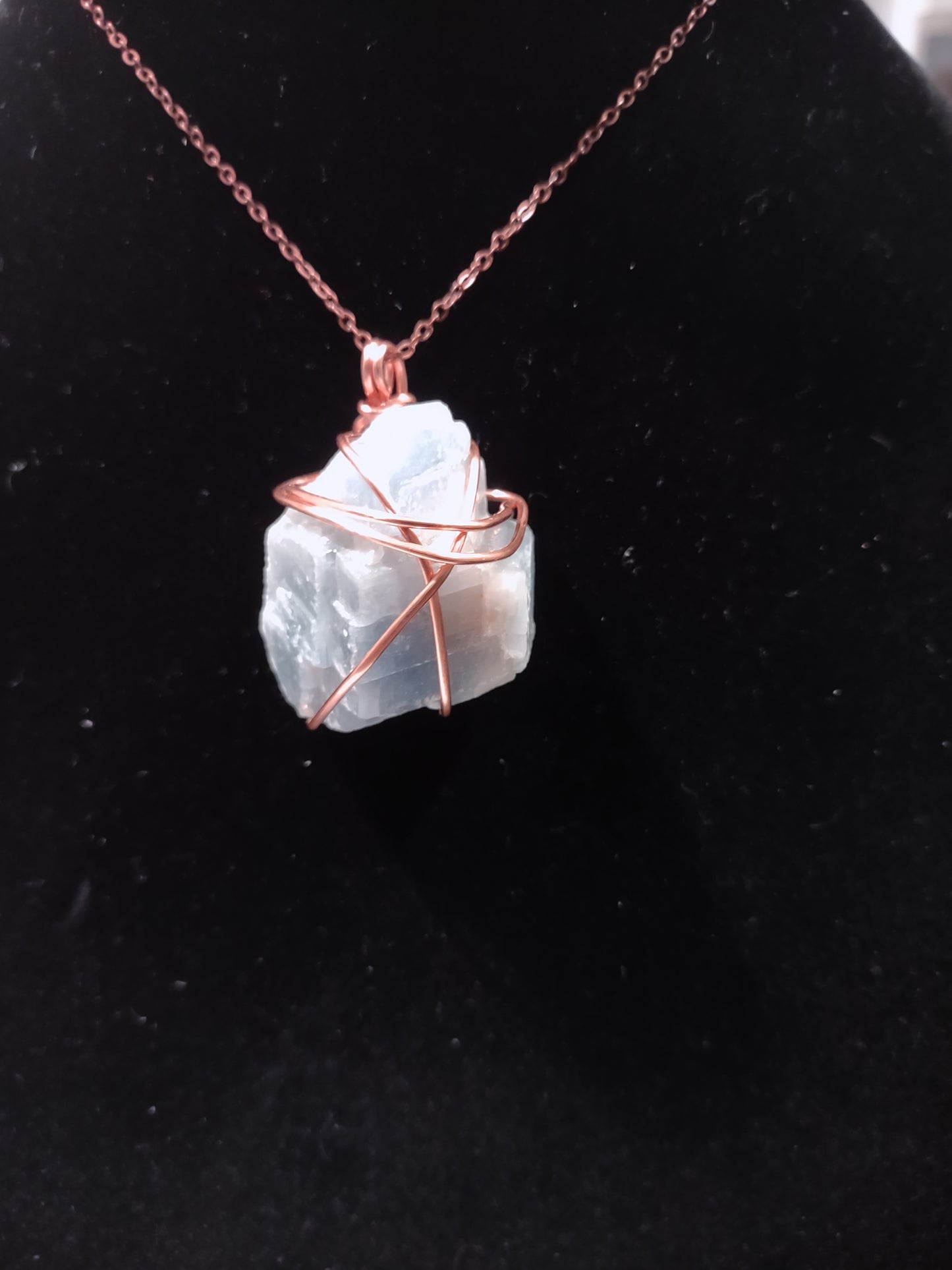 Blue Calcite Copper Pendant