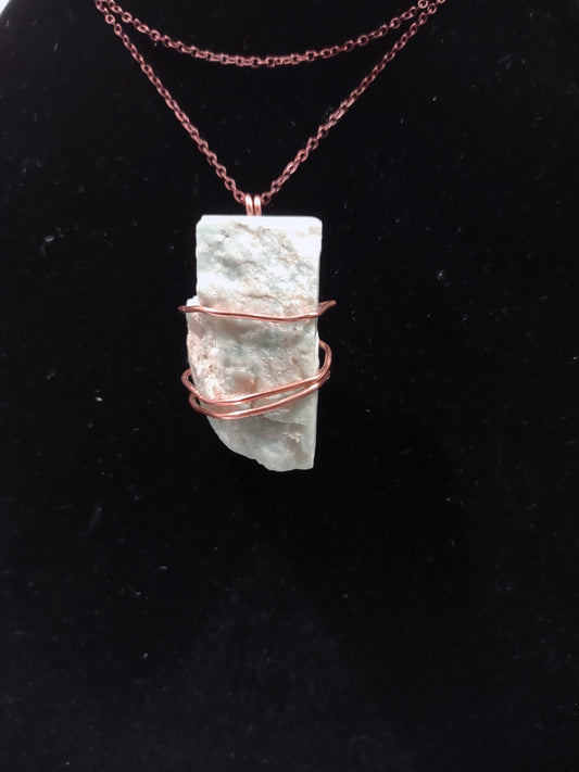 Raw Aventurine copper Pendant Necklace